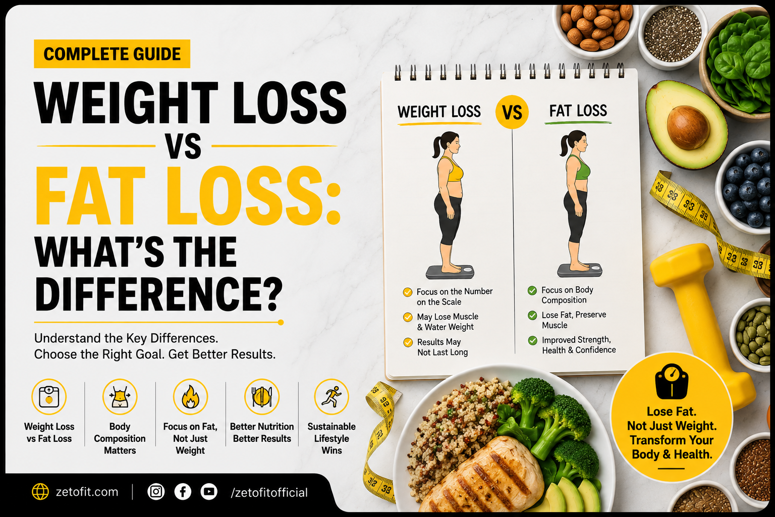 Read more about the article Weight Loss vs Fat Loss: What’s the Difference?
